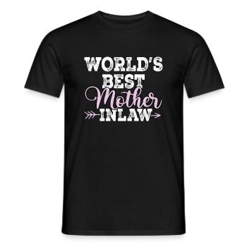 World s best mother in law - Men's T-Shirt - black - Front - AI Model Male 178 light (178cm)