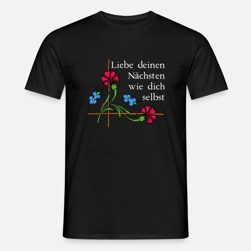 Nächstenliebe 2 - Männer T-Shirt - Schwarz