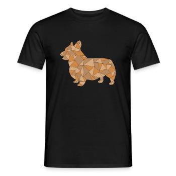 CORGI geometric - Men's T-Shirt - black - Front - AI Model Male 178 light (178cm)