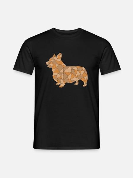CORGI geometrisch - Männer T-Shirt - Schwarz