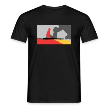 krieg - Männer T-Shirt - Schwarz - Vorne - AI Model Male 178 light (178cm)