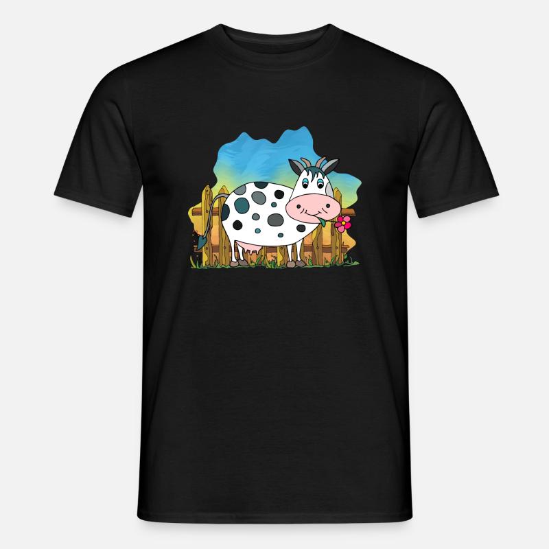 Kuh - Männer T-Shirt - Schwarz