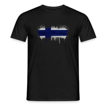 Finland Suomi helsinki scandinavia viking fine FIN - Men's T-Shirt - black - Front - AI Model Male 178 light (178cm)