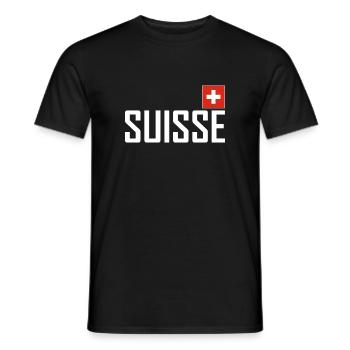 Suisse - Drapeau - Schwiiz - Suisse - Suisse - T-shirt homme - noir - Devant - AI Model Male 178 light (178cm)