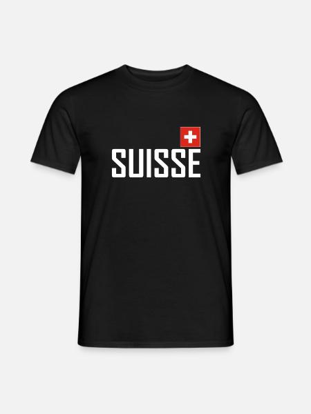 Switzerland - Flag - Schwiiz - Suisse - Switzerland - Men's T-Shirt - black