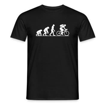 Evolution Radfahren Radfahren Biker Radfahren - Männer T-Shirt - Schwarz - Vorne - AI Model Male 178 light (178cm)