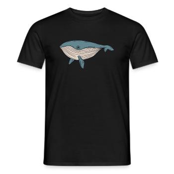 Whale - Men's T-Shirt - black - Front - AI Model Male 178 light (178cm)