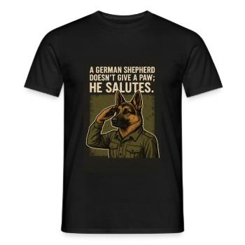 Berger allemand Un berger allemand ne donne pas une patte - T-shirt homme - noir - Devant - AI Model Male 178 light (178cm)