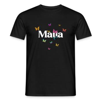 MAILA - Beau nom de fille avec un smash coloré - T-shirt homme - noir - Devant - AI Model Male 178 light (178cm)