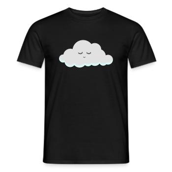 Schlaf Wolke mit Wimpern - Männer T-Shirt - Schwarz - Vorne - AI Model Male 178 light (178cm)
