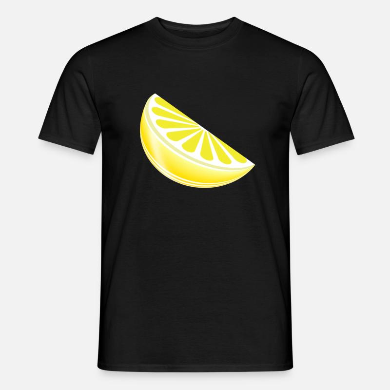 Zitrone - Männer T-Shirt - Schwarz