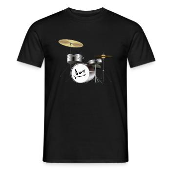percussion - Men's T-Shirt - black - Front - AI Model Male 178 light (178cm)