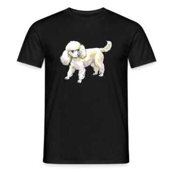 Pudel - Männer T-Shirt - Schwarz - Vorne - AI Model Male 178 light (178cm)