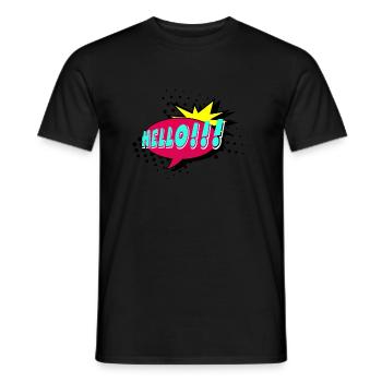 Bulle de dialogue, bulle, pop art, bulle de texte - T-shirt homme - noir - Devant - AI Model Male 178 light (178cm)
