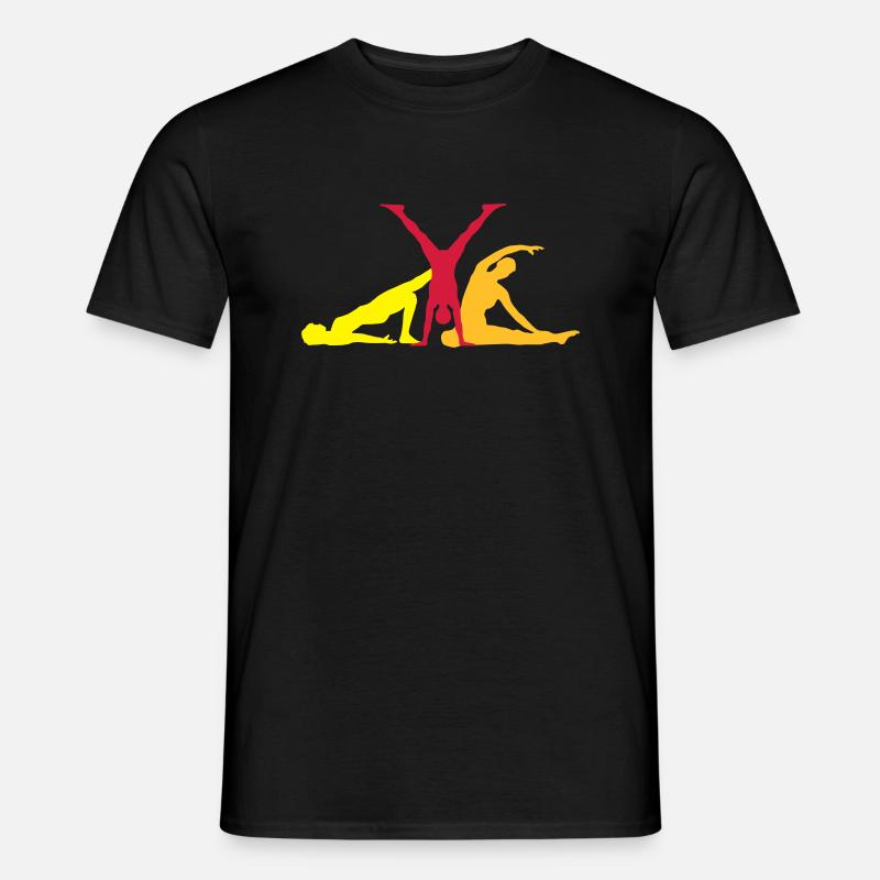 yoga - Männer T-Shirt - Schwarz