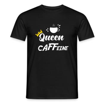 KÖNIGIN CAFFEINE - Männer T-Shirt - Schwarz - Vorne - AI Model Male 178 light (178cm)