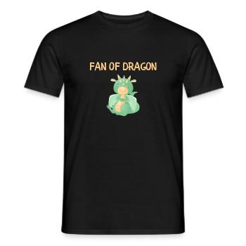 FAN OF DRAGON - T-shirt homme - noir - Devant - AI Model Male 178 light (178cm)