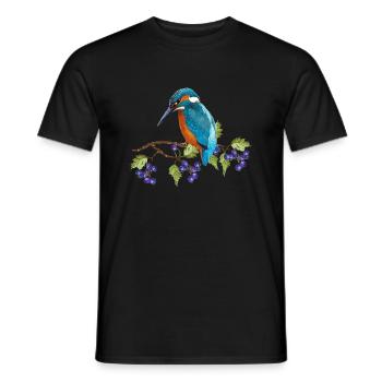 Oiseau coloré - T-shirt homme - noir - Devant - AI Model Male 178 light (178cm)