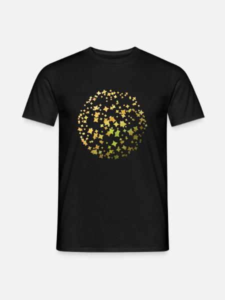 Sterne Farbkugel 3 - Männer T-Shirt - Schwarz