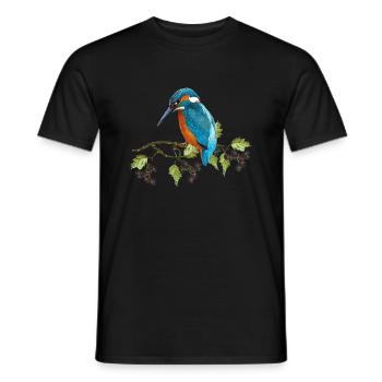 Oiseau Kingfisher - T-shirt homme - noir - Devant - AI Model Male 178 light (178cm)