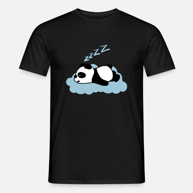 Schläfriger Panda - Männer T-Shirt - Schwarz