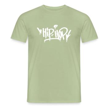 HIP HOP - Men's T-Shirt - sage - Front - AI Model Male 178 light (178cm)