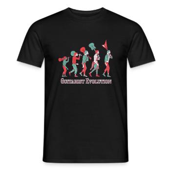 Gitarrist Evolution Music Rock Gitarrenmusiker - Männer T-Shirt - Schwarz - Vorne - AI Model Male 178 light (178cm)