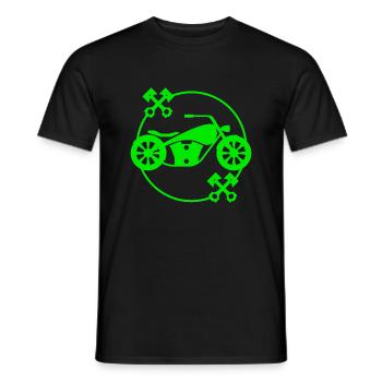 Moto - motorbike - Machine - Lifestyle - T-shirt homme - noir - Devant - AI Model Male 178 light (178cm)