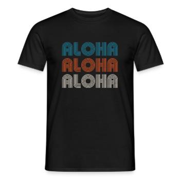 Aloha Aloha Aloha - T-shirt homme - noir - Devant - AI Model Male 178 light (178cm)