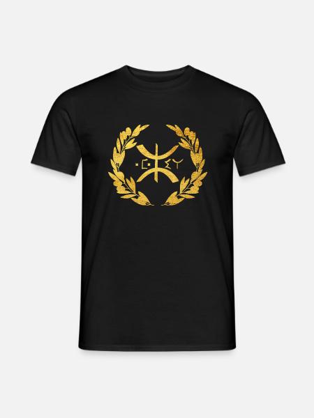 Z AMAZIGH BERBERE KABYLE EN OR - T-shirt homme - noir