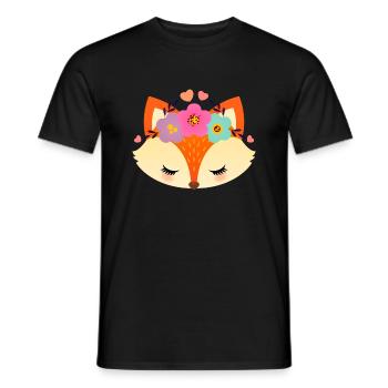 Fuchs Schlaufuchs Schule Kindergarten Einschulung - Männer T-Shirt - Schwarz - Vorne - AI Model Male 178 light (178cm)