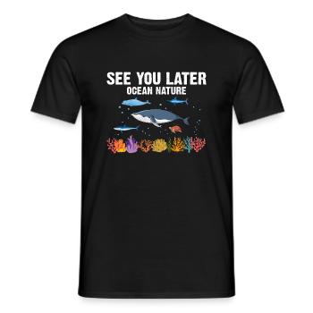 Sea Nature Marine Biologist Sea Marine Biology Ocean - Men's T-Shirt - black - Front - AI Model Male 178 light (178cm)