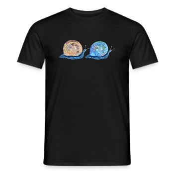 Snails - Men's T-Shirt - black - Front - AI Model Male 178 light (178cm)