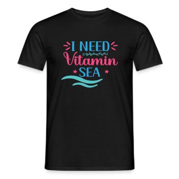 I need Vitamin Sea - Men's T-Shirt - black - Front - AI Model Male 178 light (178cm)