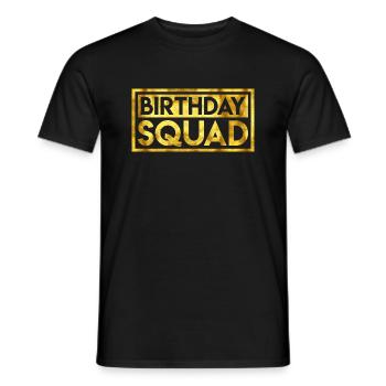 Birthday Squad - Heren T-shirt - zwart - Voor - AI Model Male 178 light (178cm)