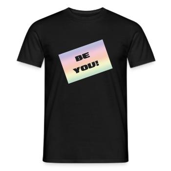 BE YOU - Männer T-Shirt - Schwarz - Vorne - AI Model Male 178 light (178cm)