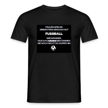 Frauenfußball - Männer T-Shirt - Schwarz - Vorne - AI Model Male 178 light (178cm)