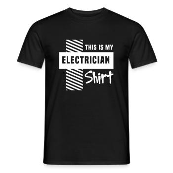 Ironie du dicton électricien Electro Voltage - T-shirt homme - noir - Devant - AI Model Male 178 light (178cm)