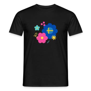Blommor - Männer T-Shirt - Schwarz - Vorne - AI Model Male 178 light (178cm)