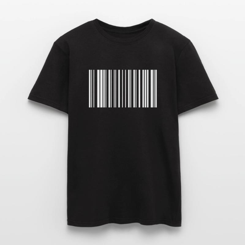 Peace Barcode Friedenszeichen Strichcode Symbol Männer T-Shirt