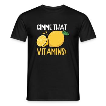Gimme Vitamins Citrus Citron d'été - T-shirt homme - noir - Devant - AI Model Male 178 light (178cm)