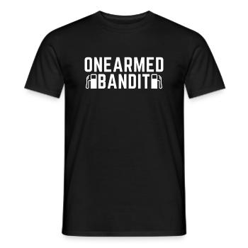 Bandit manchot Drôle de carburant prix usurier voiture - T-shirt homme - noir - Devant - AI Model Male 178 light (178cm)