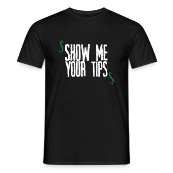 Montrez-moi vos conseils 2 - T-shirt homme - noir - Devant - AI Model Male 178 light (178cm)