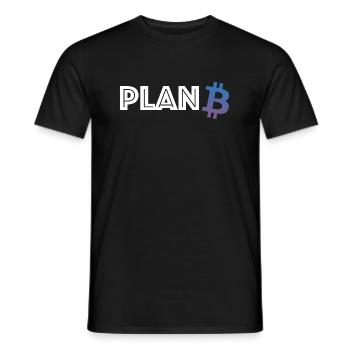 Plan B, Bitcoin | Argent, Bourse, Ethereum, Finance - T-shirt homme - noir - Devant - AI Model Male 178 light (178cm)