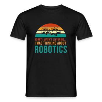 Über Robotik nachdenken Mechaniker Ingenieur - Männer T-Shirt - Schwarz - Vorne - AI Model Male 178 light (178cm)