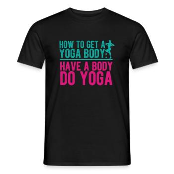 Yogalehrer Spruch Für Yogi Yoga - Männer T-Shirt - Schwarz - Vorne - AI Model Male 178 light (178cm)