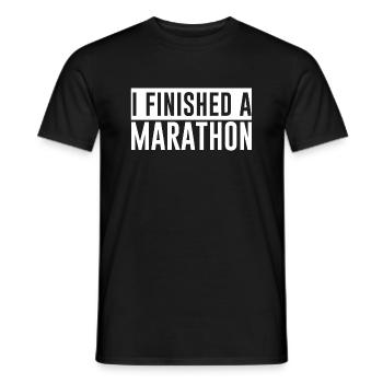 I Finished A Marathon 3 - Männer T-Shirt - Schwarz - Vorne - AI Model Male 178 light (178cm)