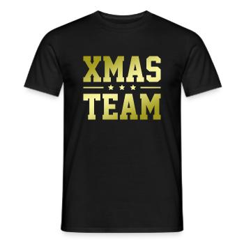 Xmas Team - Men's T-Shirt - black - Front - AI Model Male 178 light (178cm)