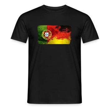 Fusion Portugal Allemagne Sport Football Love - T-shirt homme - noir - Devant - AI Model Male 178 light (178cm)