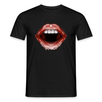 bouche - T-shirt homme - noir - Devant - AI Model Male 178 light (178cm)